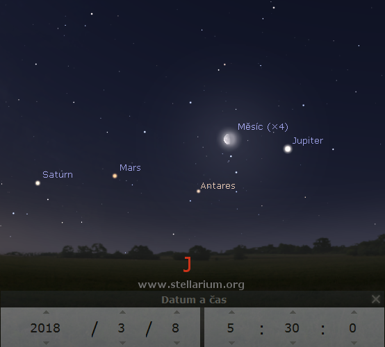 8. 3. 2018 - Msc mezi planetami na rann obloze