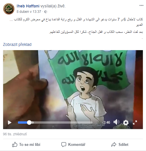 Iheb Haffani na svm Fb profilu pe, e se postaral, aby kniha byla staena a nahlsil to na pslun msta.