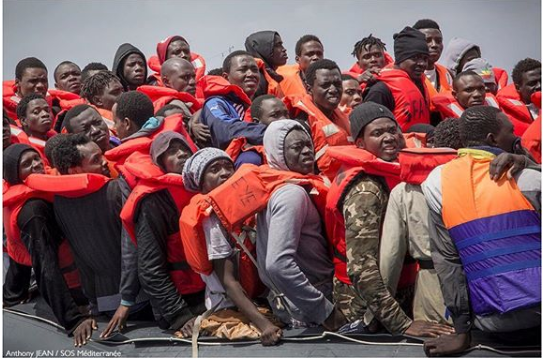 SOS mediteranee, nmeck neziskovka v akci. Fotografie je z veejnho profilu na Instagramu.