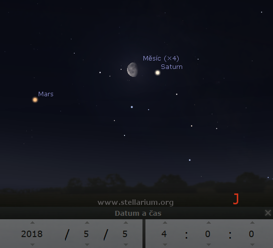 5. 5. 2018  - Msc v blzkosti Saturnu a Marsu.