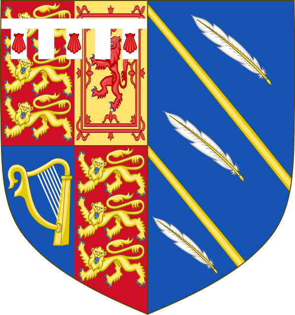 Erb vvodkyn ze Sussexu bez tzv. honosnch kus (koruny a ttono)