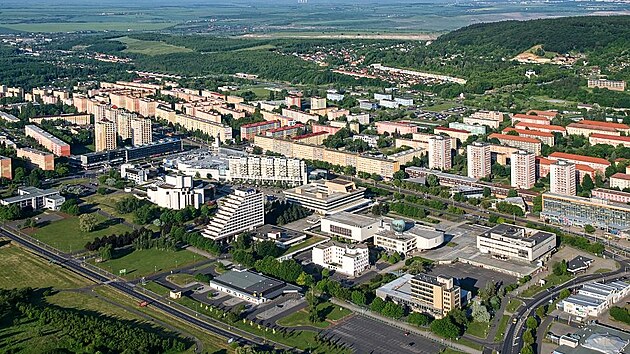 Pohled na centrum novho Mostu.