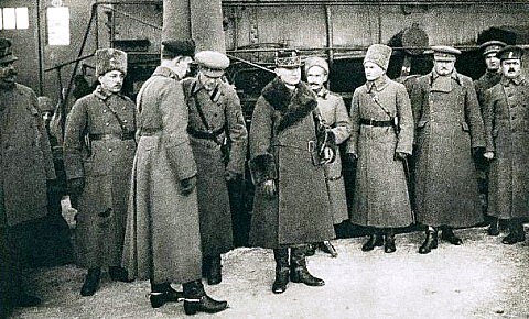 Brig.gen. M.R.tefnik s vojky s. sboru na Sibii, 1918