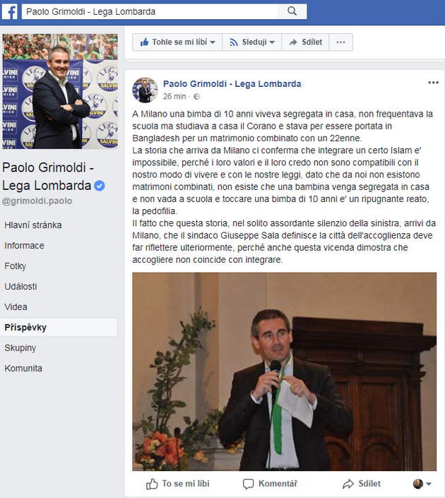Politik Paolo Grimoldi (Lega)