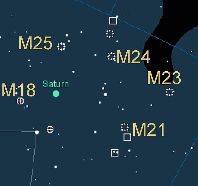 planeta Saturn uprosted hvzdokup ve Stelci