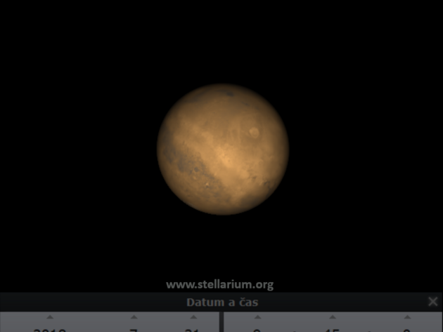 31. 7. 2018 - Mars nejble Zemi (57,6 Gm).