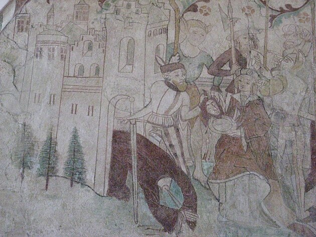 Katedrla je vyzdobena ndhernmi freskami