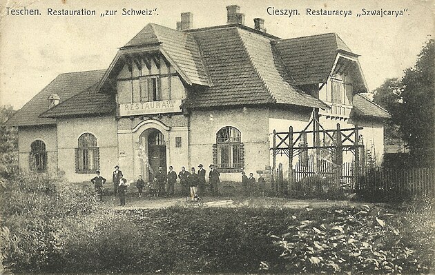 Restaurace Szwajcary rok 1905. Dnes restaurace Na Brandse.