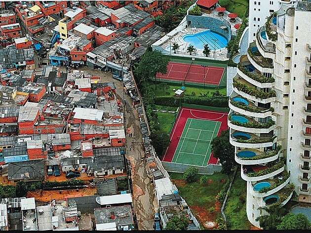 brazilsk msto, na nm je krsn vidt nerovnomrnost rozdlen bohatst, mezi jednotliv vrstvy obyvateltsvs