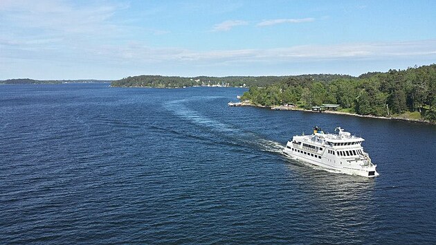 ڞina u Stockholmu, kterou se proplouv do Baltskho moe