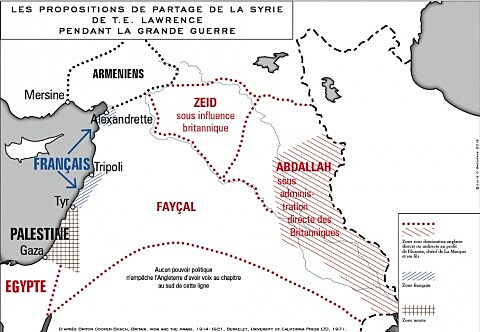 Mal Armnie podle nvrhu "otce modern Arbie" T.E.Lawrencea z listopadu 1918 na zem stedovkho armnskho krlovstv. Abdallah, Faysal a Zeid byli syny vdce arabsk revoluce Husajna bin Aliho. Po roce 1921 Abdallh vldl Jordnsku a Faysal Irku.