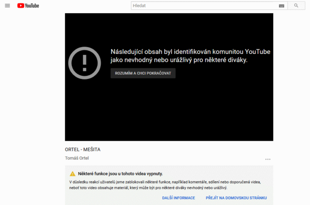 Youtube blokuje, 6 let to nevadilo