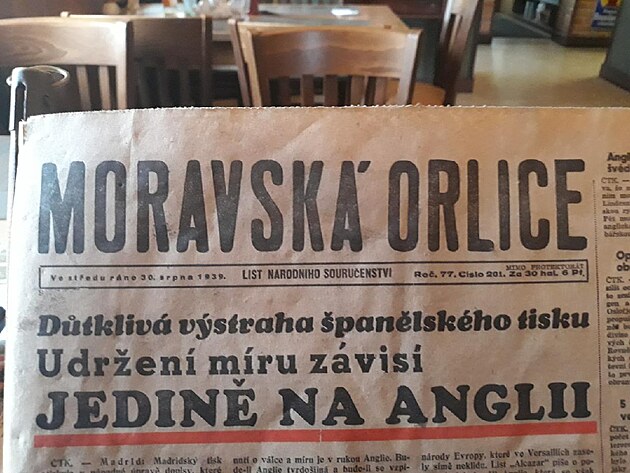 Protektor�tn� noviny ze srpna 1939