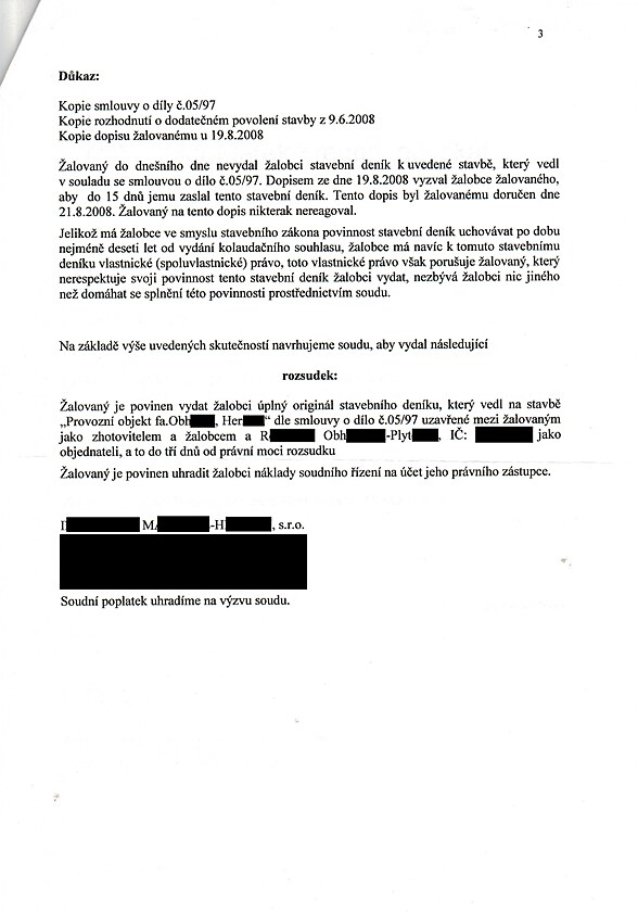 Žaloba na vydání věci – ze dne 11. 11. 2008, sp. zn. 6C 288/2008 - str. 3