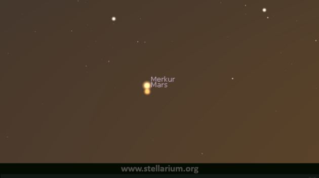 18. 6. 2019 - tsn konjunkce Merkuru a Marsu.