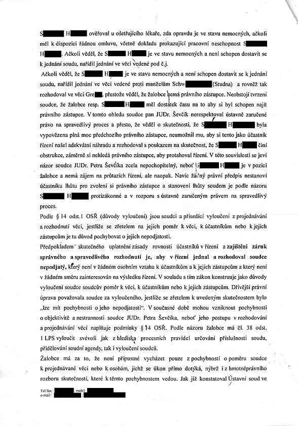 Doplnn tvrzen a vyjden se k nmitce podjatosti soudu a mon delegaci k jinmu soudu  JUDr. Miroslav Pinde, Ph. D. - ze dne 7. 3. 2013, str. 2