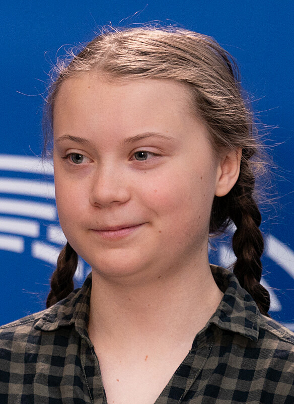 Greta Thunberg at EU parlament