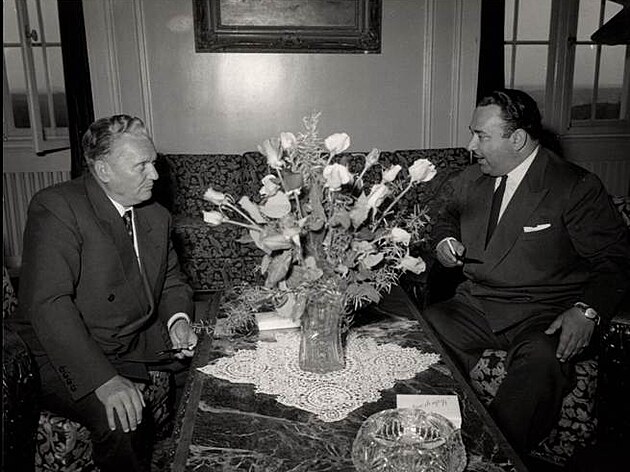 Jugoslvsk prezident Josip Broz Tito a T. Castro/J. Grigulevi. Jugoslvie, duben 1953