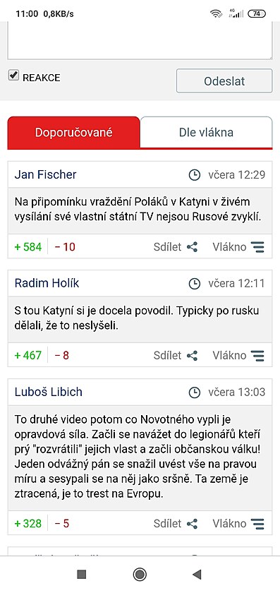 Nejlajkovanj pspvky na idnes.cz