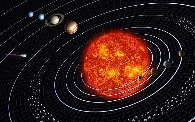 Efemeridov as je as typ pozad, vypoten z pohyb vech gravitan vznamnch objekt Slunen soustavy.