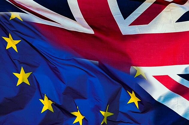 The flag of UK & EU