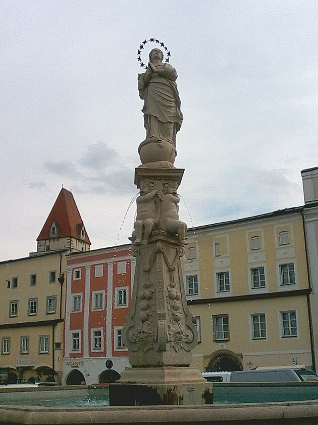 Ran barokn socha Panny Marie z poloviny 17.stol., autor socha J.B.Spaz mlad, Freistadt, Rakousko