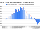 Poty hospitalizovanch v New Yorku klesaj.