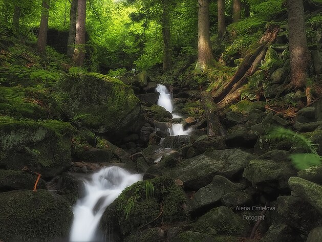 Potok Satiny, Beskydy