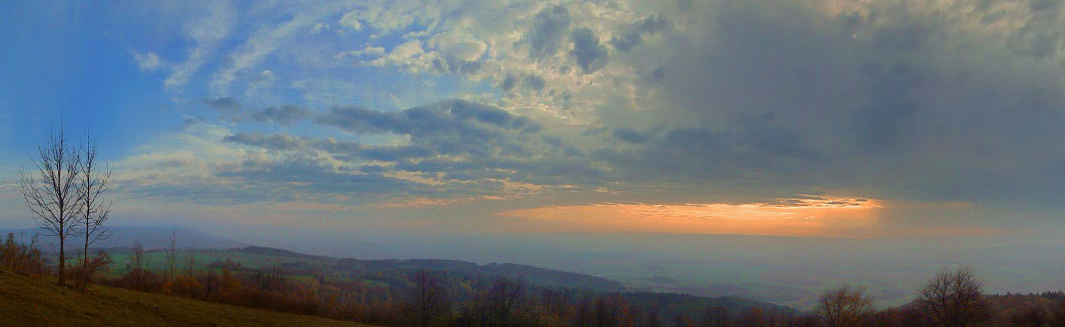 Veern panorama, pohledem z Kovho vrchu (Ruda u Rmaova)