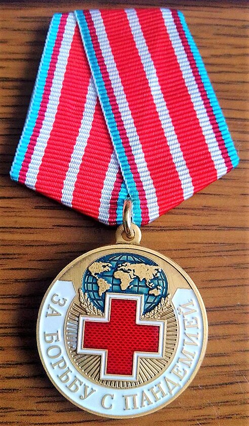 Rusk medaile za boj s pandemi Coronaviru
