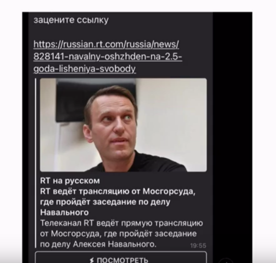 screenshot z pmho penosu procesu s Navalnm.