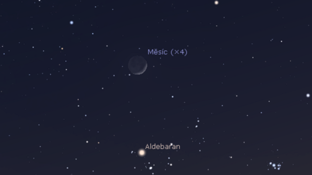 16. 4. 2021 - Msc mezi Marsem a Aldebaranem v souhvzd Bka.