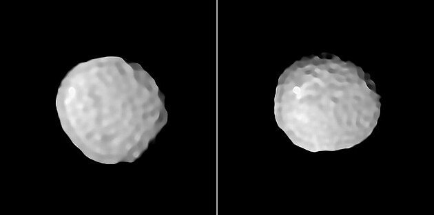 Asteroid Pallas na obrazu vytvoenm pomoc adaptivn optiky kamery SPHERE pipojen k jednomu z teleskop soustavy VLT.