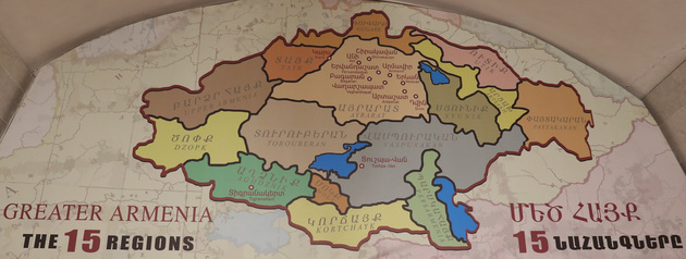 Mapa Velk Armnie v jerevanskm metru