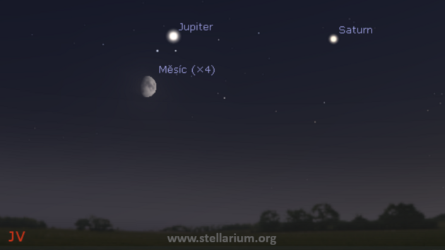 15. 10. 2021 - Msc v blzkosti Saturnu a Jupiteru.
