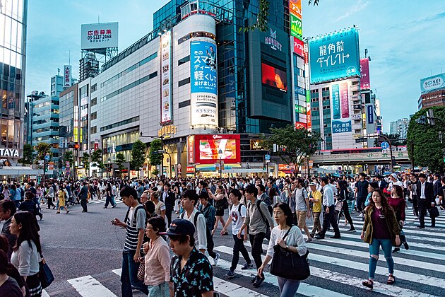 Japonsko m pln naokovno tm 80 % populace.