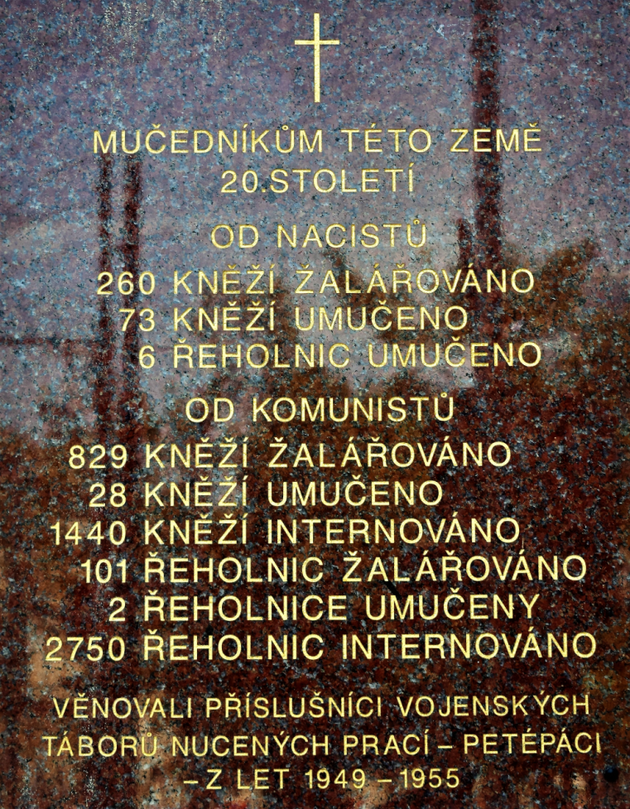 Pamtn deska na zdi kostela sv. Ignce z Loyoly na Karlov nmst v Praze
