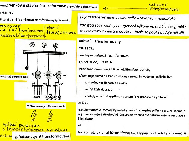 předsunuté rozvodny ve velkých podnicích s koncentrovaným odběrem elektřina na několika místech