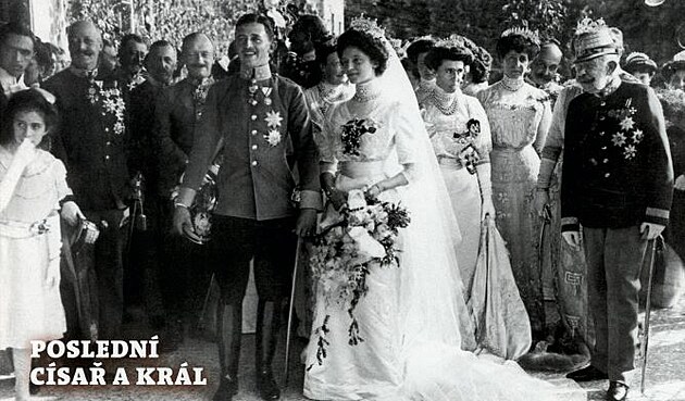Karel I. Habsbursk na svatb se Zitou Bourbon Parma.