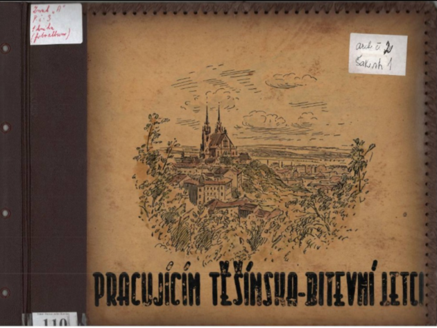 darovac album od Tnskho leteckho pluku obanm eskho Tna- 1953