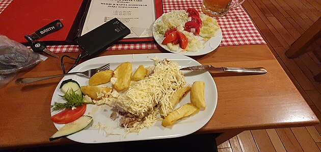 Durmitor steak v restauraci Podgora, vele doporuuji!