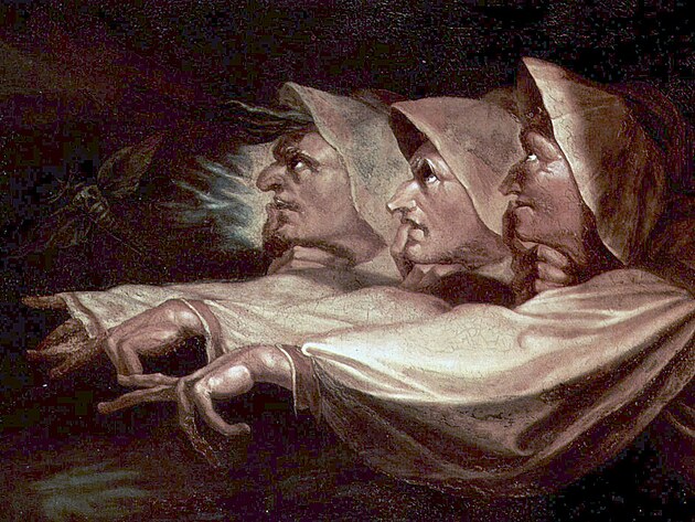 J. H. Fssli: Die drei Hexen - Ti erodjnice ze hry Macbeth.