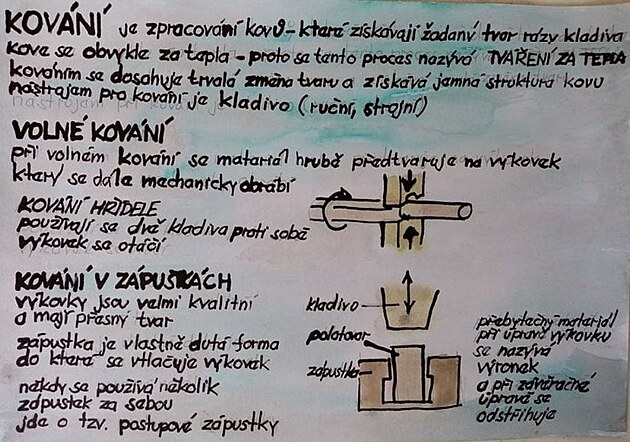 volné kování a kování v zápustkách