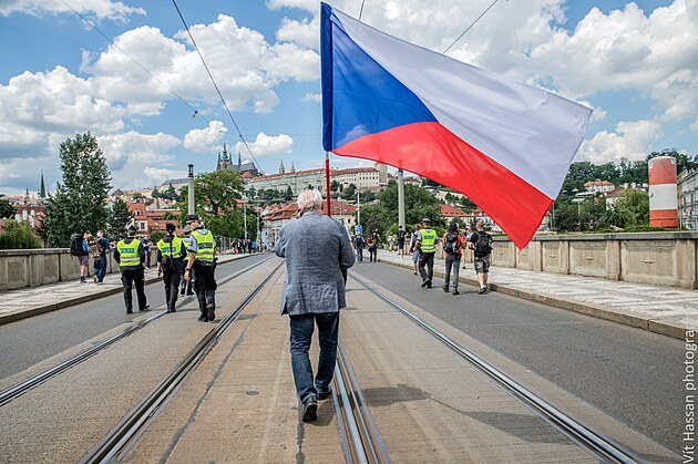 Demonstrace zemdlc proti zmn dotac, 8.ervna 2022, Praha.