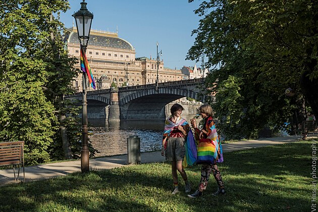 Zahjen 12.ronku festivalu LGBT komunity Prague Pride, 8.srpna 2022, Praha.