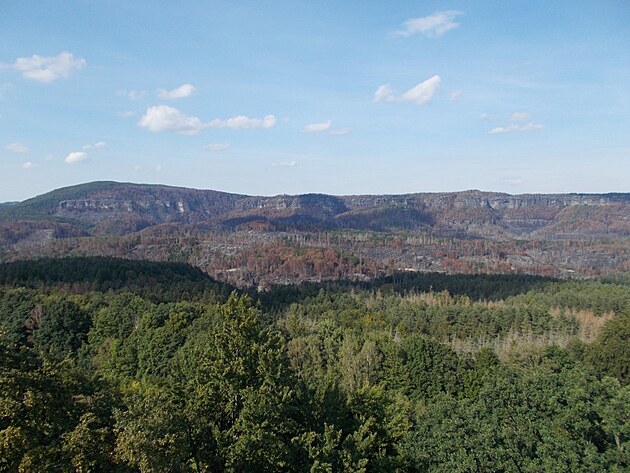 Celkov pohled na vyplenou oblast z Janova