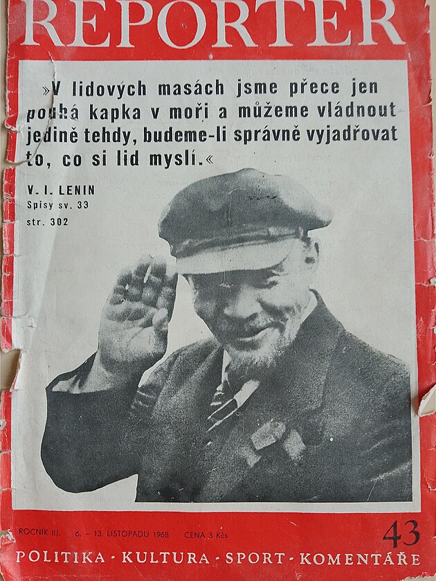 Oblka asopisu Reportr - listopad 1968