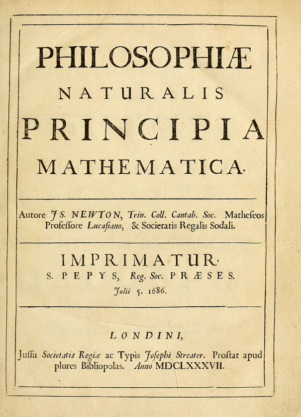 Philosophia Naturalis Principia Mathematica, kniha, ve kter Newton fomruloval slu jako nco, co zpsobuje zrychlen.