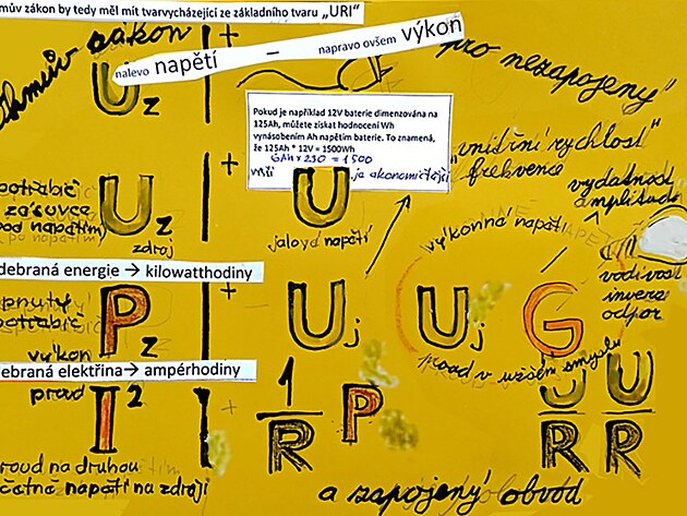 Ohm�v z�kon pro v�kon elektr�rny  jen z nap�t�