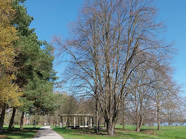 Park u lázní Aurora, skoro konec naší cesty.
